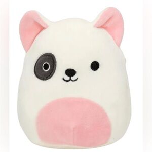Squishmallows Charlie the Terrier Dog 8" NWT pink and white
